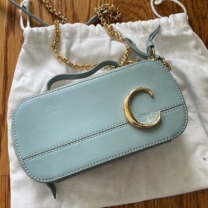 NEW WITH TAGS Chloé C Mini Vanity Bag in Faded Blue